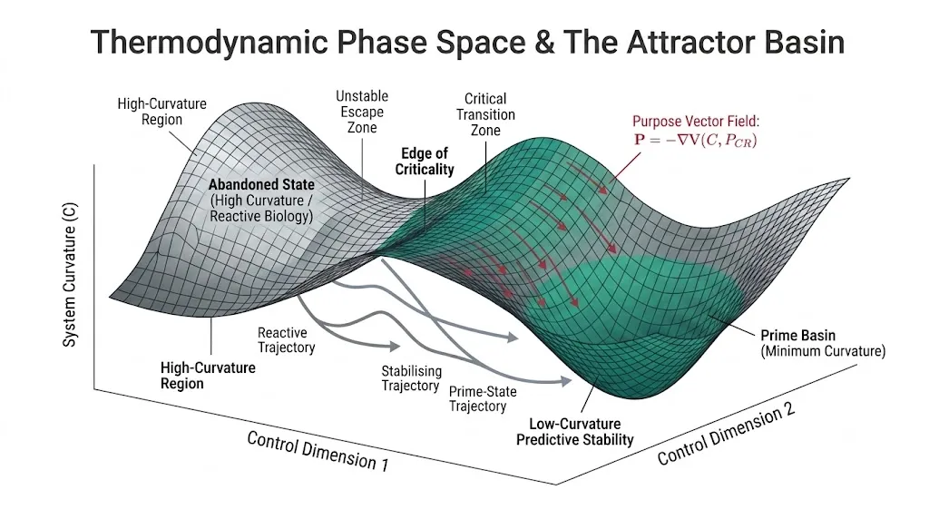 Thermodynamic Phase Space and the Attractor Basin